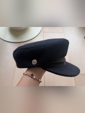 Hermes navy wool hat